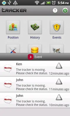 Cloud Tracker android App screenshot 1